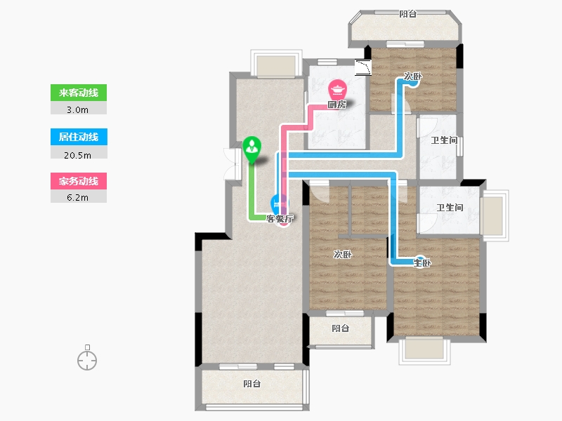 江西省-南昌市-正荣学府壹号-102.00-户型库-动静线