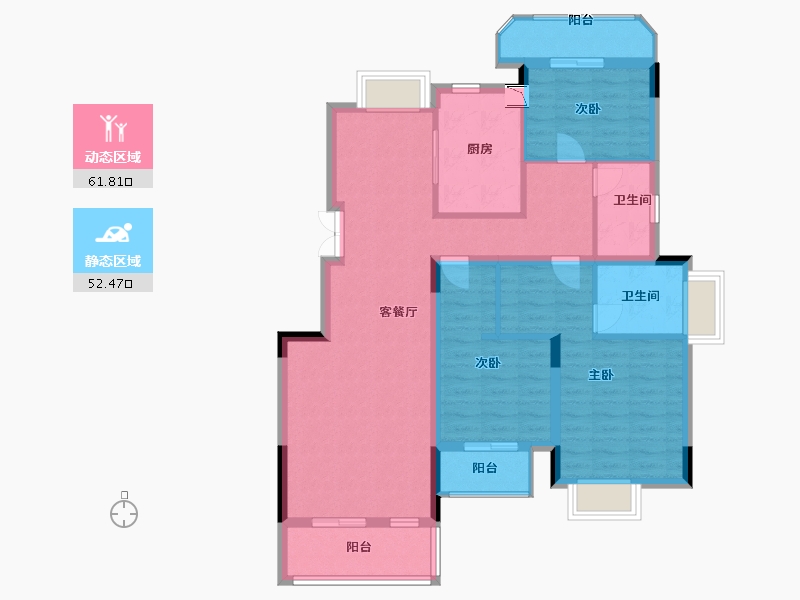 江西省-南昌市-正荣学府壹号-102.00-户型库-动静分区