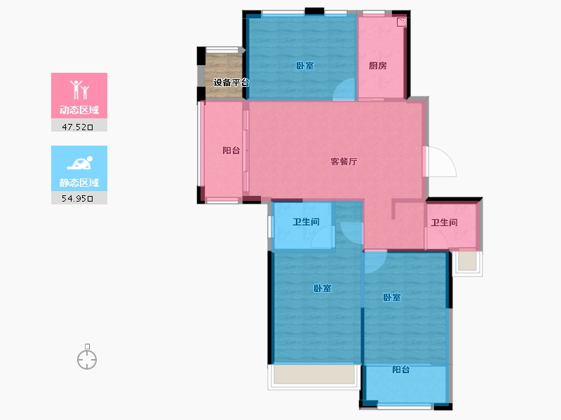 浙江省-丽水市-东方嘉苑-96.00-户型库-动静分区