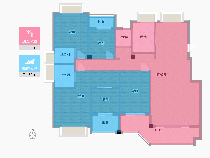 福建省-福州市-东城壹品-136.00-户型库-动静分区