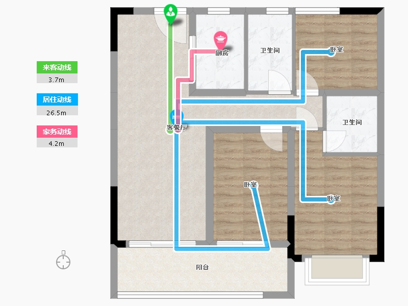 安徽省-合肥市-绿城招商诚园-81.78-户型库-动静线