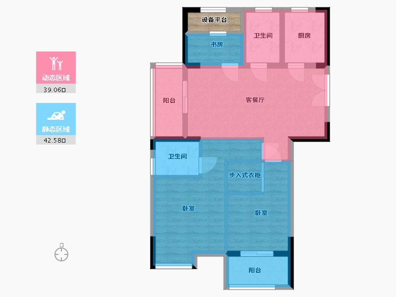 浙江省-嘉兴市-紫金华庭-74.32-户型库-动静分区