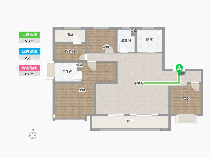 江苏省-泰州市-金通桃花源-135.01-户型库-动静线