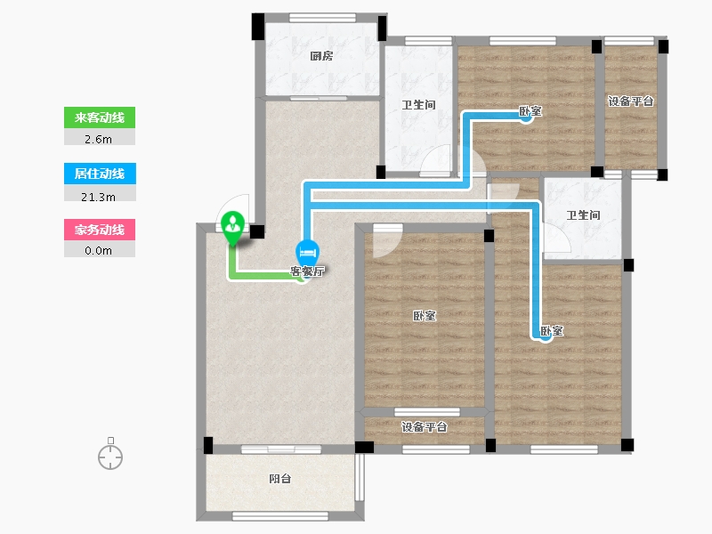 浙江省-绍兴市-竹洞春晓-110.72-户型库-动静线