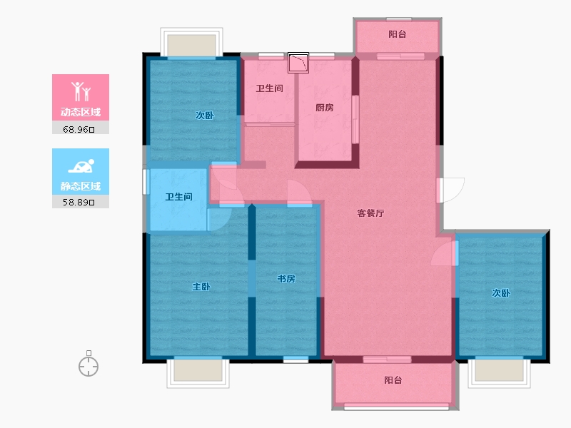 江西省-南昌市-滨江明珠-114.00-户型库-动静分区