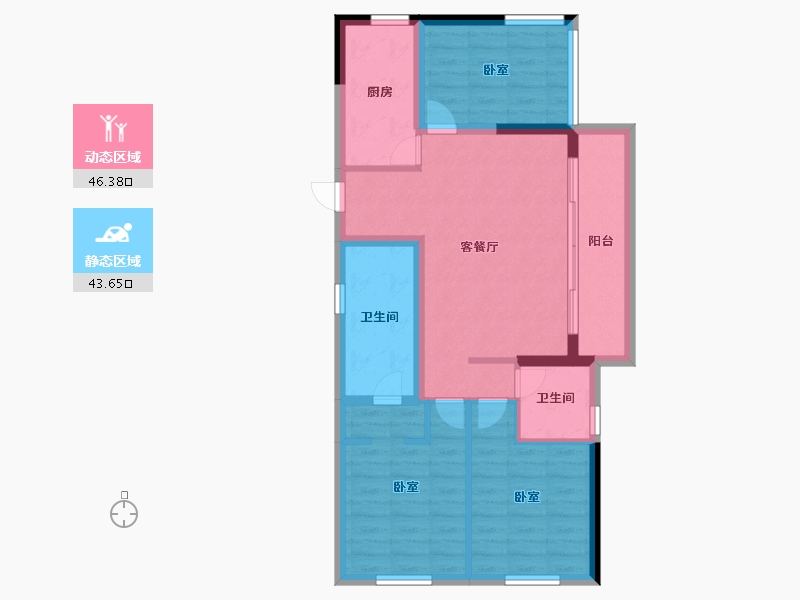 浙江省-杭州市-中旅归锦府-80.00-户型库-动静分区