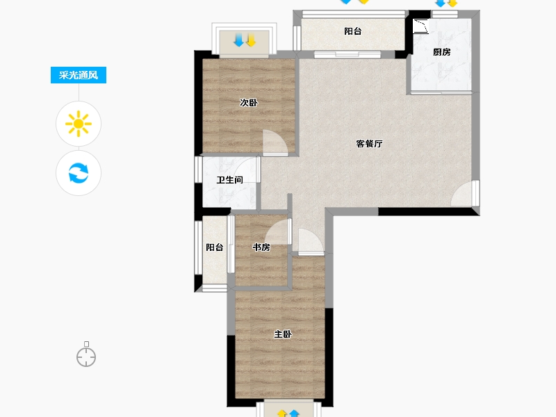 福建省-厦门市-海投自贸城-60.34-户型库-采光通风