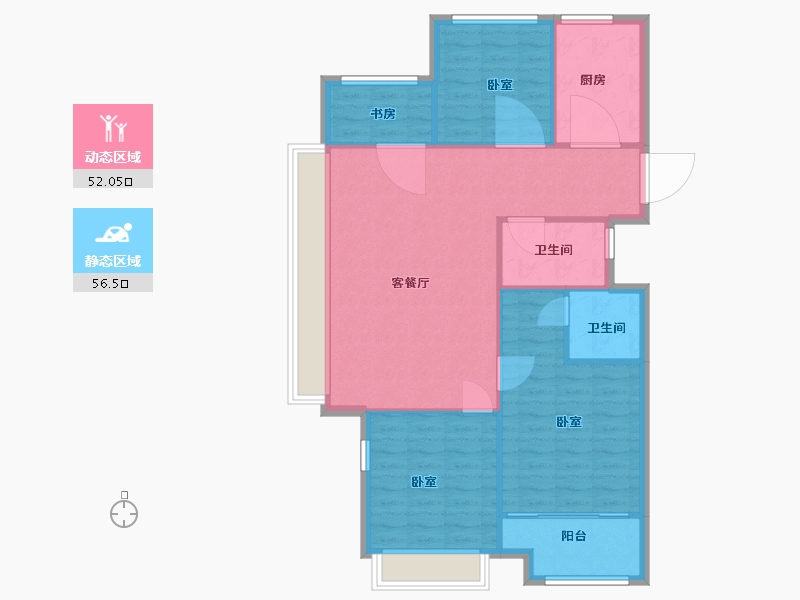 浙江省-湖州市-景都·天鹅湾-99.99-户型库-动静分区