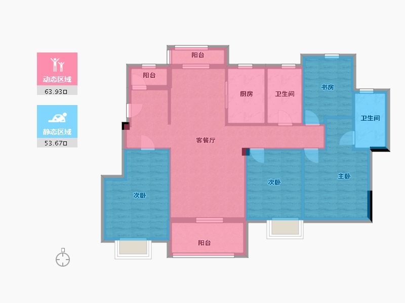 江西省-南昌市-保利心语-106.00-户型库-动静分区