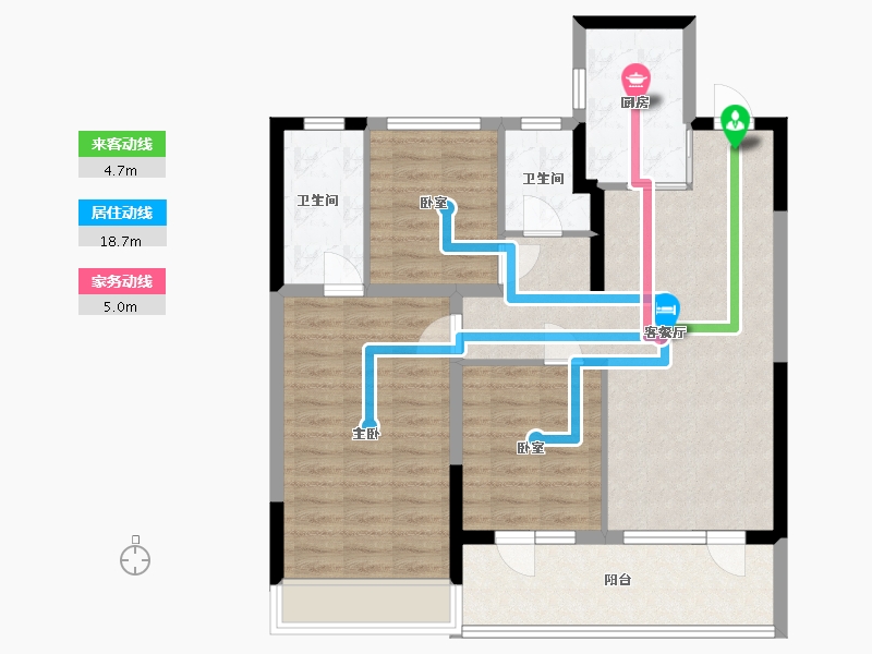 江苏省-苏州市-当代著家MOMΛ-88.00-户型库-动静线