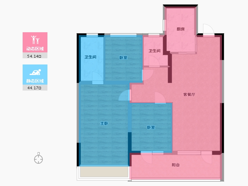 江苏省-苏州市-当代著家MOMΛ-88.00-户型库-动静分区