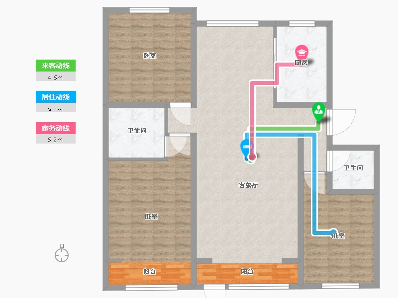 宁夏回族自治区-石嘴山市-恒昌未来城-118.36-户型库-动静线