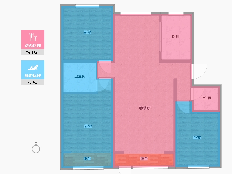 宁夏回族自治区-石嘴山市-恒昌未来城-118.36-户型库-动静分区