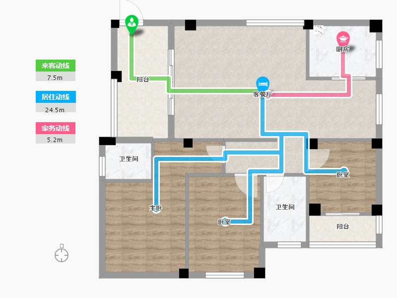 福建省-泉州市-湖光山舍-94.14-户型库-动静线