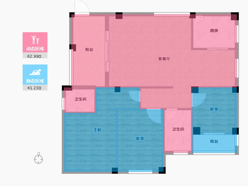 福建省-泉州市-湖光山舍-94.14-户型库-动静分区