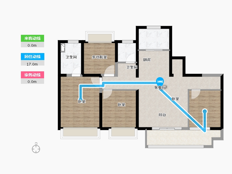 江苏省-无锡市-银城东樾府-111.98-户型库-动静线