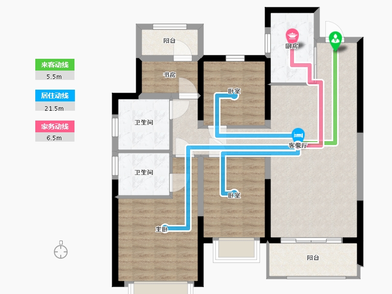 浙江省-宁波市-奥园·悦东湾-94.00-户型库-动静线