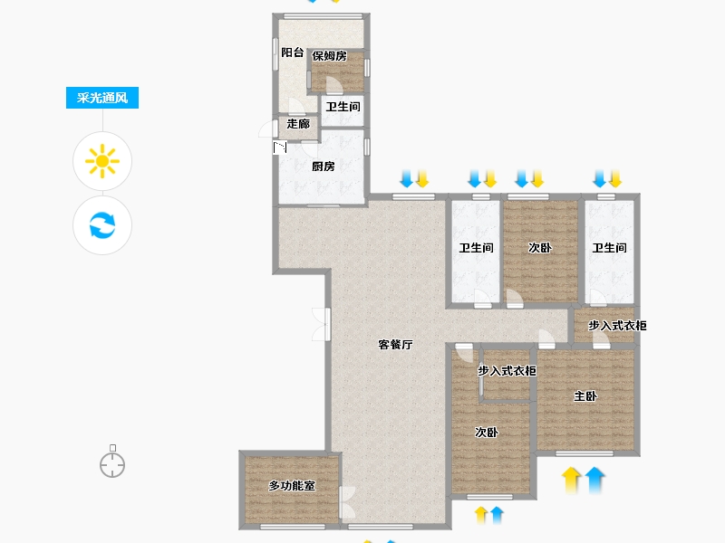 江西省-南昌市-商联中心住宅-194.00-户型库-采光通风