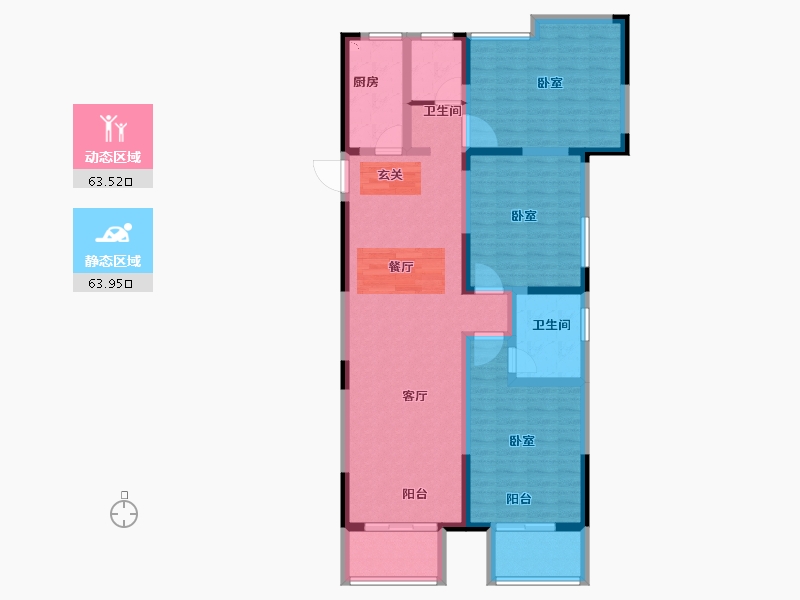 安徽省-马鞍山市-春天学府-113.95-户型库-动静分区