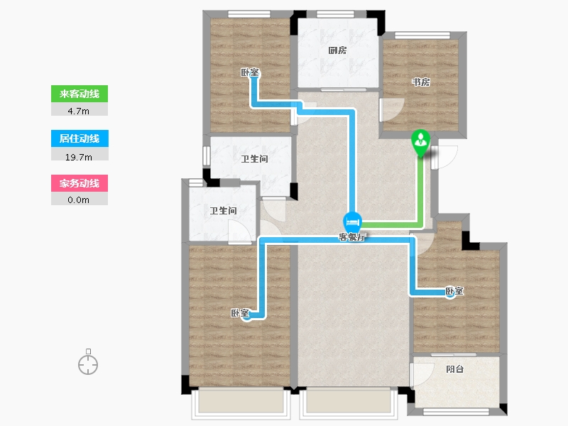 浙江省-湖州市-滨江棕榈·十里春晓-104.83-户型库-动静线