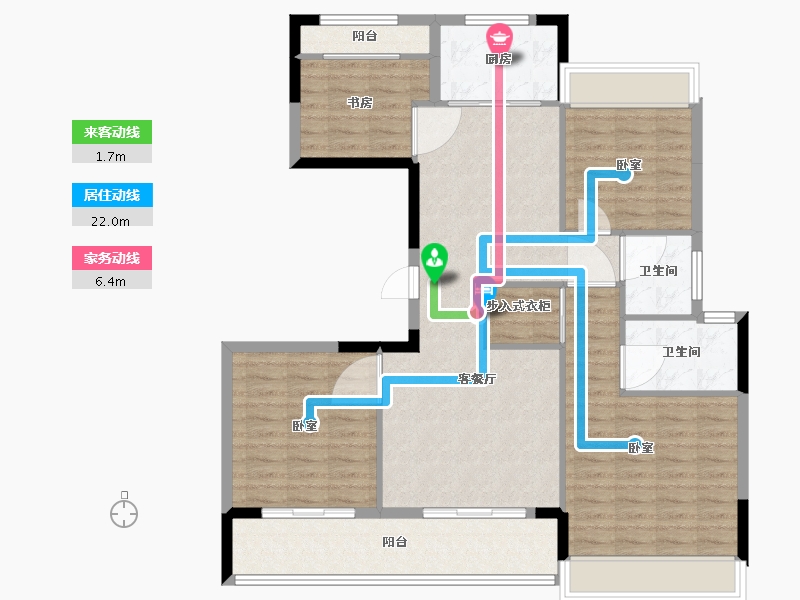 浙江省-宁波市-缘起莲韵-110.29-户型库-动静线