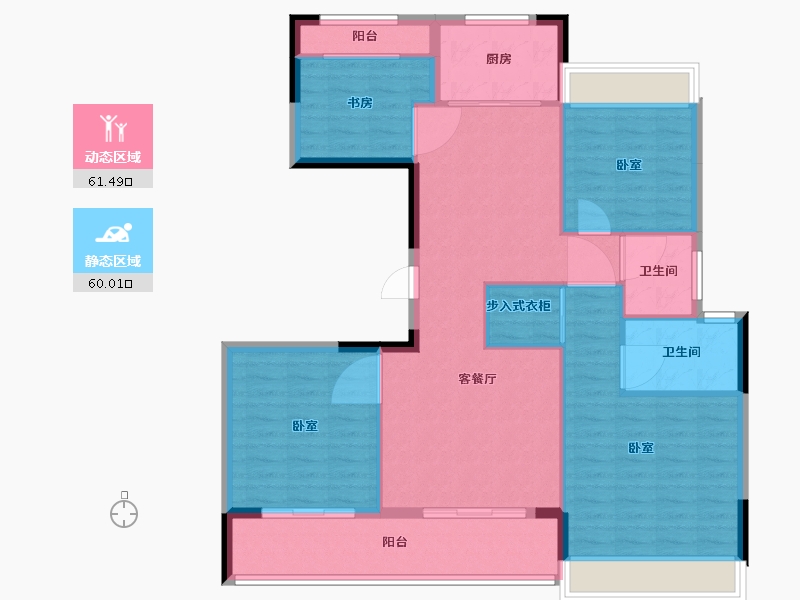 浙江省-宁波市-缘起莲韵-110.29-户型库-动静分区