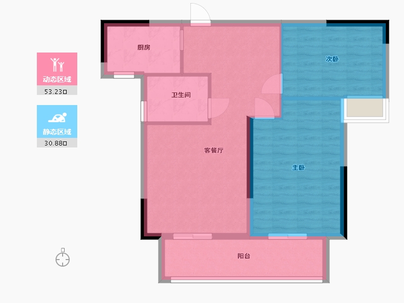 江西省-九江市-丽景湾-76.00-户型库-动静分区