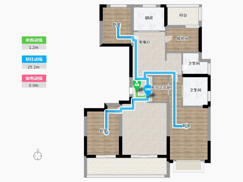 浙江省-宁波市-海语天下-104.00-户型库-动静线