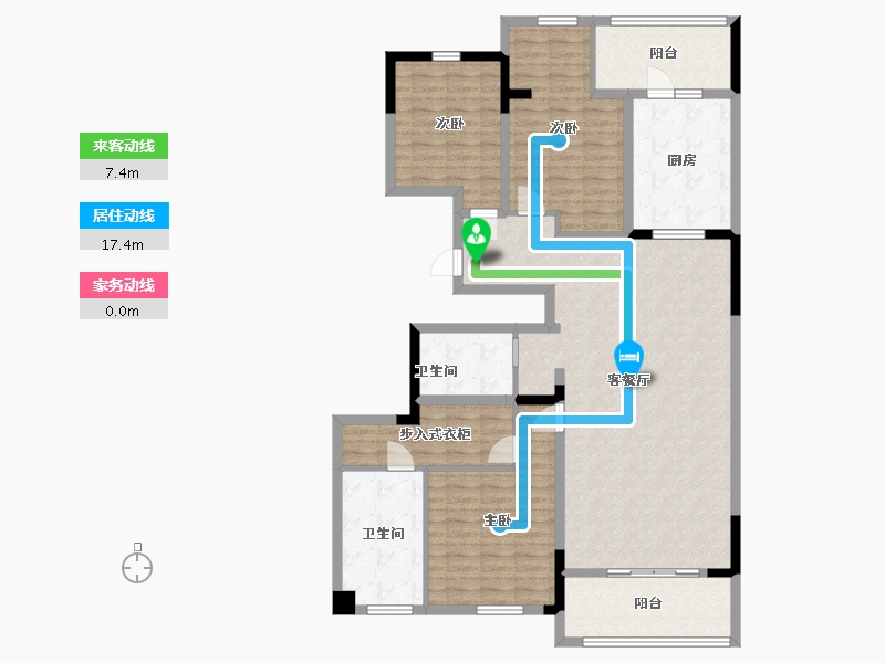 江西省-九江市-满庭春MOMΛ朝阳里-138.20-户型库-动静线