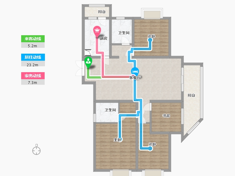 江西省-九江市-水岸莲华-124.70-户型库-动静线