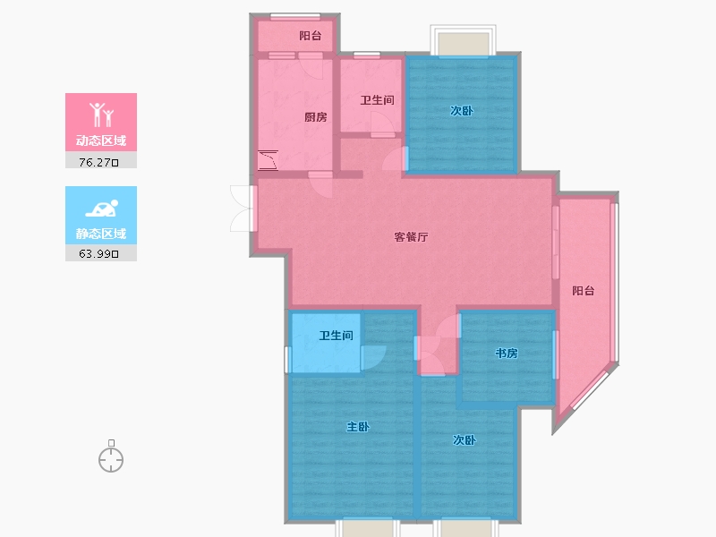 江西省-九江市-水岸莲华-124.70-户型库-动静分区