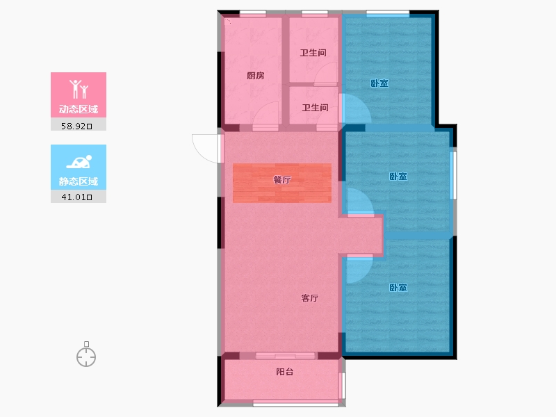 安徽省-马鞍山市-春天学府-89.15-户型库-动静分区