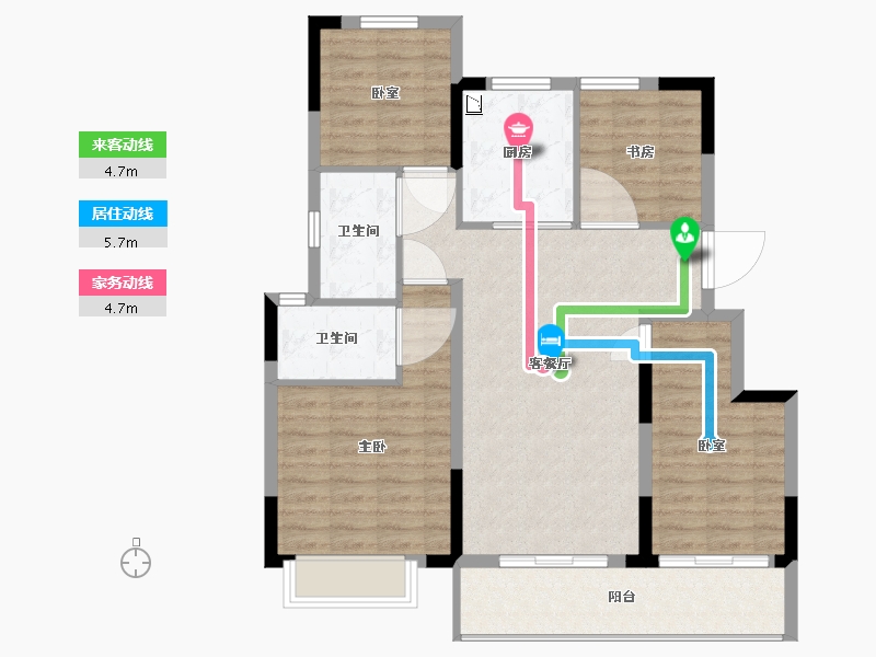 浙江省-宁波市-禹洲•朗玥府-93.00-户型库-动静线