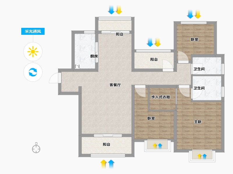 江西省-景德镇市-鹭金·昌江府-112.01-户型库-采光通风