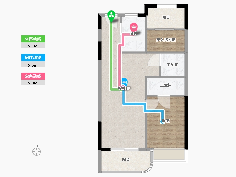 浙江省-宁波市-缘起莲韵-59.15-户型库-动静线