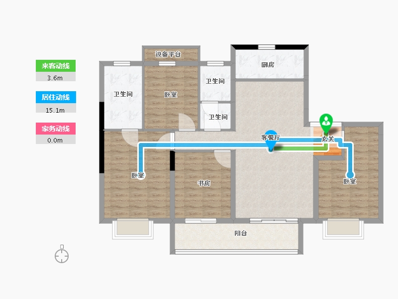 浙江省-嘉兴市-大发·融悦东方-112.00-户型库-动静线