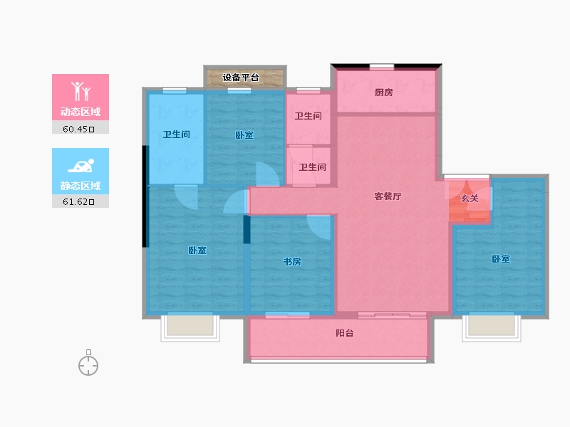 浙江省-嘉兴市-大发·融悦东方-112.00-户型库-动静分区