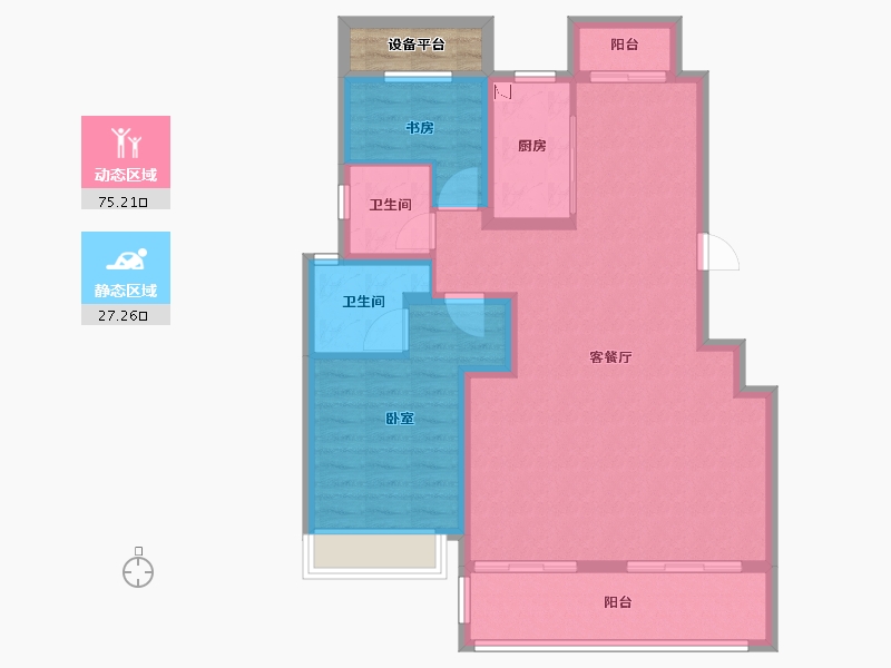 安徽省-合肥市-琥珀蜀熙府-95.00-户型库-动静分区