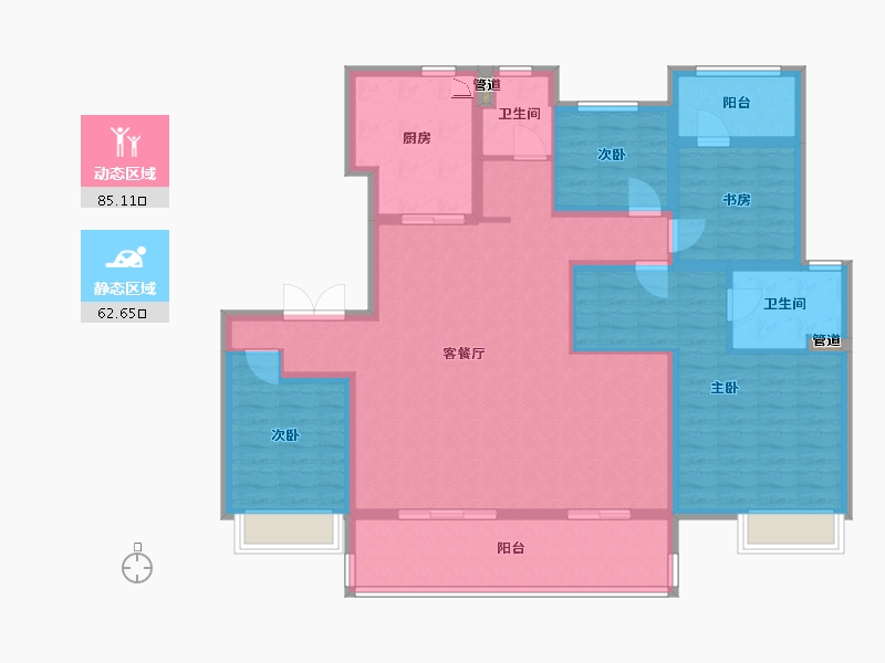 江苏省-泰州市-金通海棠湾-133.00-户型库-动静分区