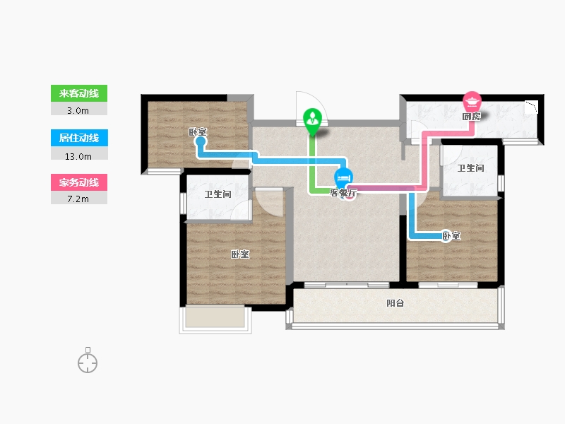 福建省-莆田市-富力院士廷-86.00-户型库-动静线