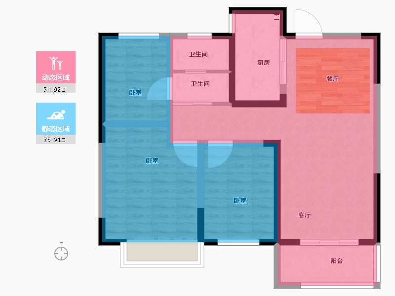 安徽省-马鞍山市-春天学府-80.60-户型库-动静分区