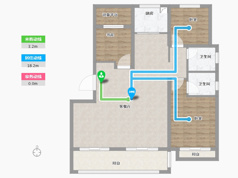 安徽省-合肥市-琥珀蜀熙府-103.00-户型库-动静线