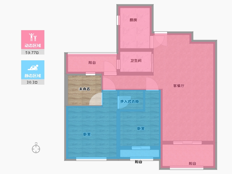 江西省-景德镇市-鹭金·昌江府-84.99-户型库-动静分区