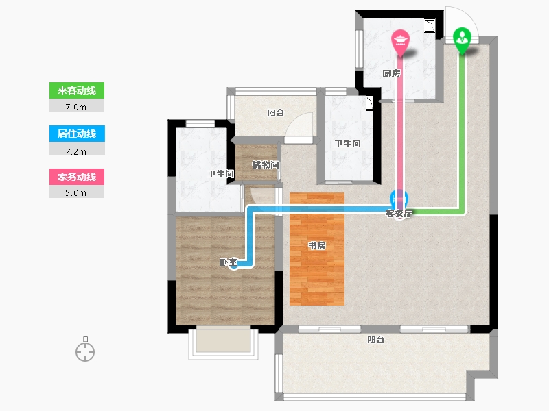 安徽省-合肥市-祥生雲境-89.00-户型库-动静线