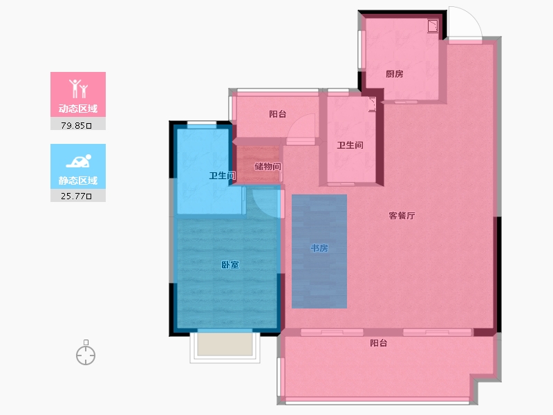 安徽省-合肥市-祥生雲境-89.00-户型库-动静分区