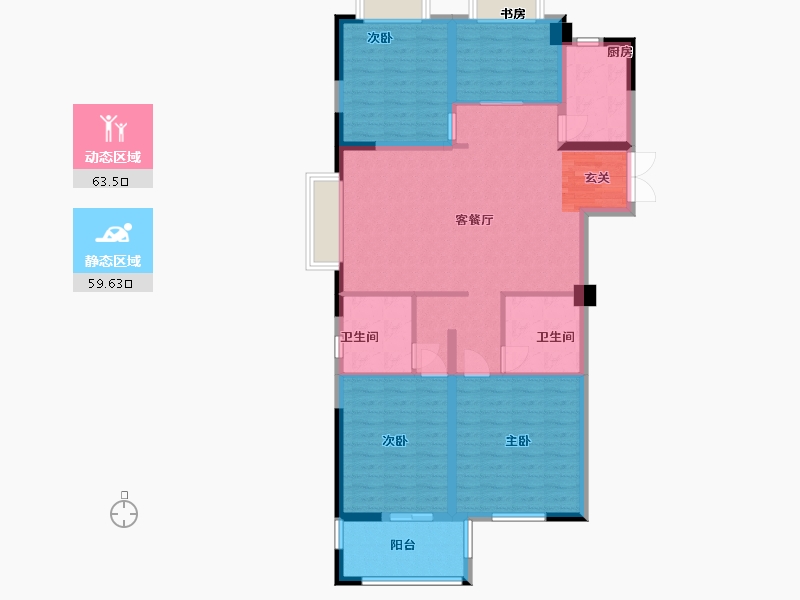 江西省-九江市-丽景湾-110.88-户型库-动静分区