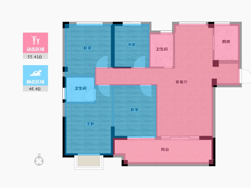 福建省-三明市-万春.珑熙郡-91.25-户型库-动静分区