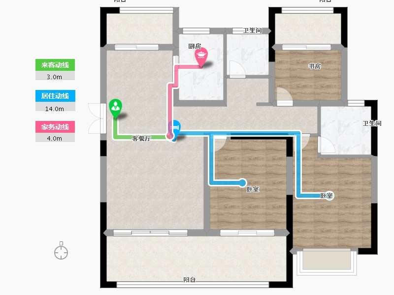 江西省-上饶市-友邦·壹号公馆-95.99-户型库-动静线