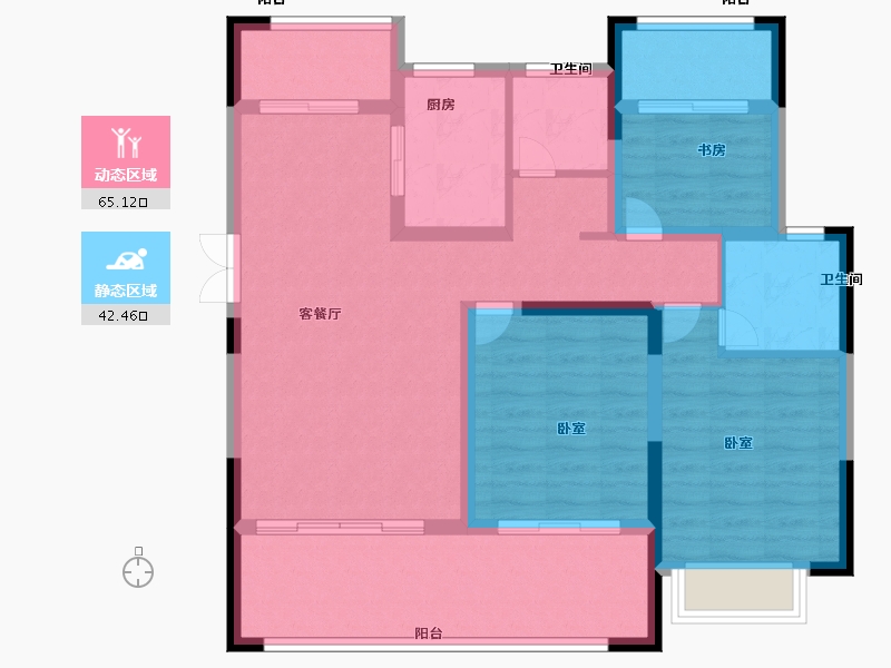 江西省-上饶市-友邦·壹号公馆-95.99-户型库-动静分区