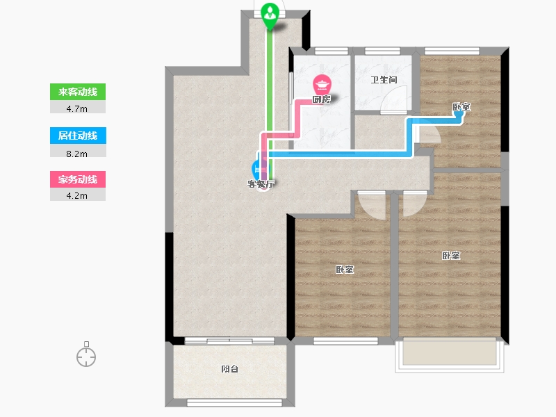 安徽省-芜湖市-卓瑞新里城-87.00-户型库-动静线